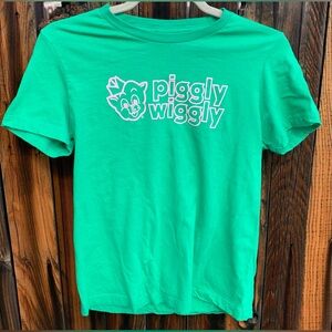 Piggly Wiggly green and pink T-shirt